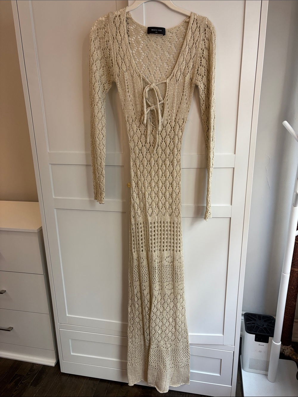 White Fox Crochet coverup